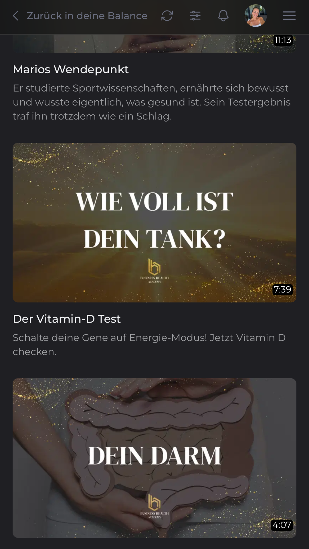 Academy auf dem Smartphone