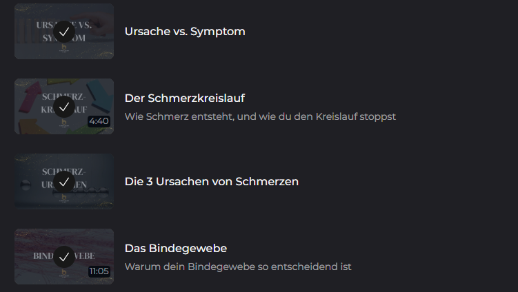 BodyCode-Kursansicht